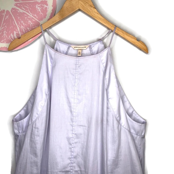 Rebecca Taylor purple ruffle trapeze shift dress - Picture 3 of 6